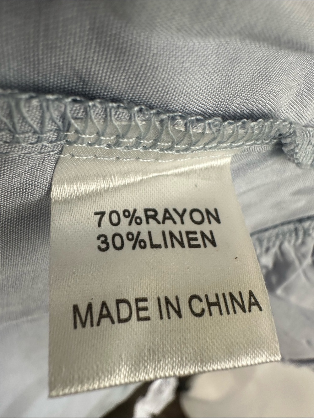 Princess Polly Light Blue Elouise Top Size 4  Linen Blend - Picture 6 of 6